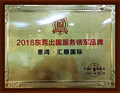 2018东莞出国服务领军品牌